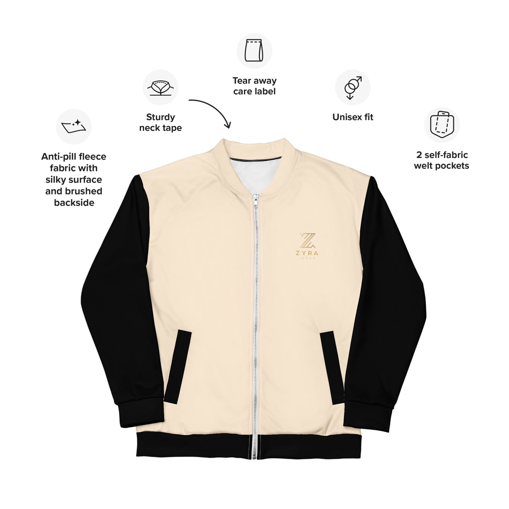 ZyraWear Premium All-Over Bomber Jacket — Limited Edition