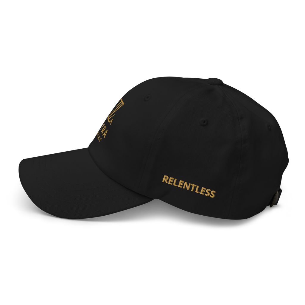 ZyraWear Relentless Dad Hat — Premium Gold Embroidered Edition