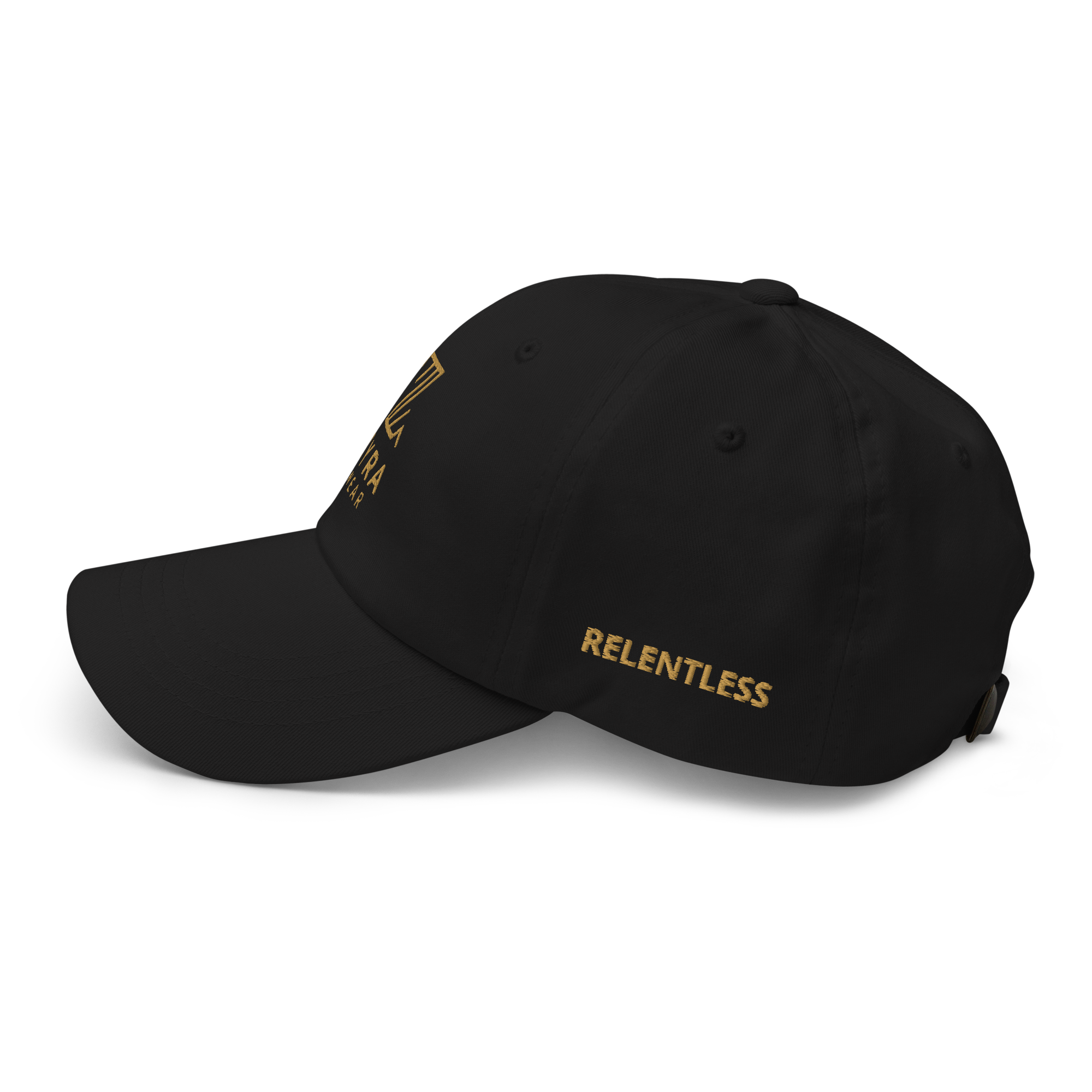 ZyraWear Relentless Dad Hat — Premium Gold Embroidered Edition