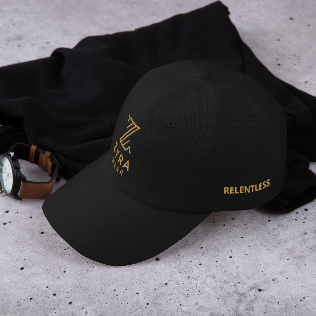 ZyraWear Relentless Dad Hat — Premium Gold Embroidered Edition