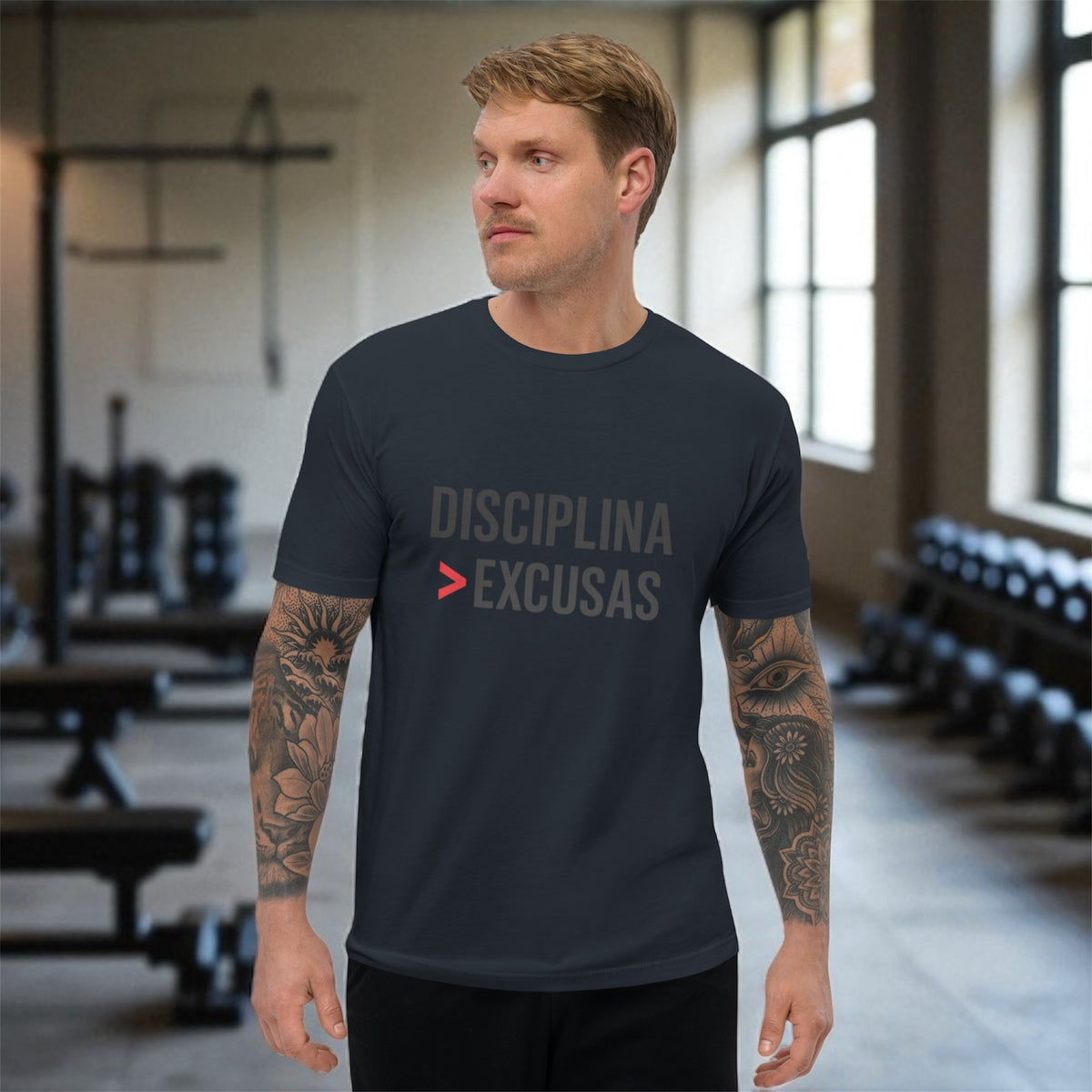 Discipline > Excuses – Premium Fitted Tee