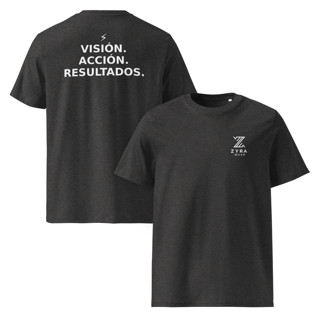Vision. Action. Results. Premium Organic Tee – For Leaders Who Make It Happe