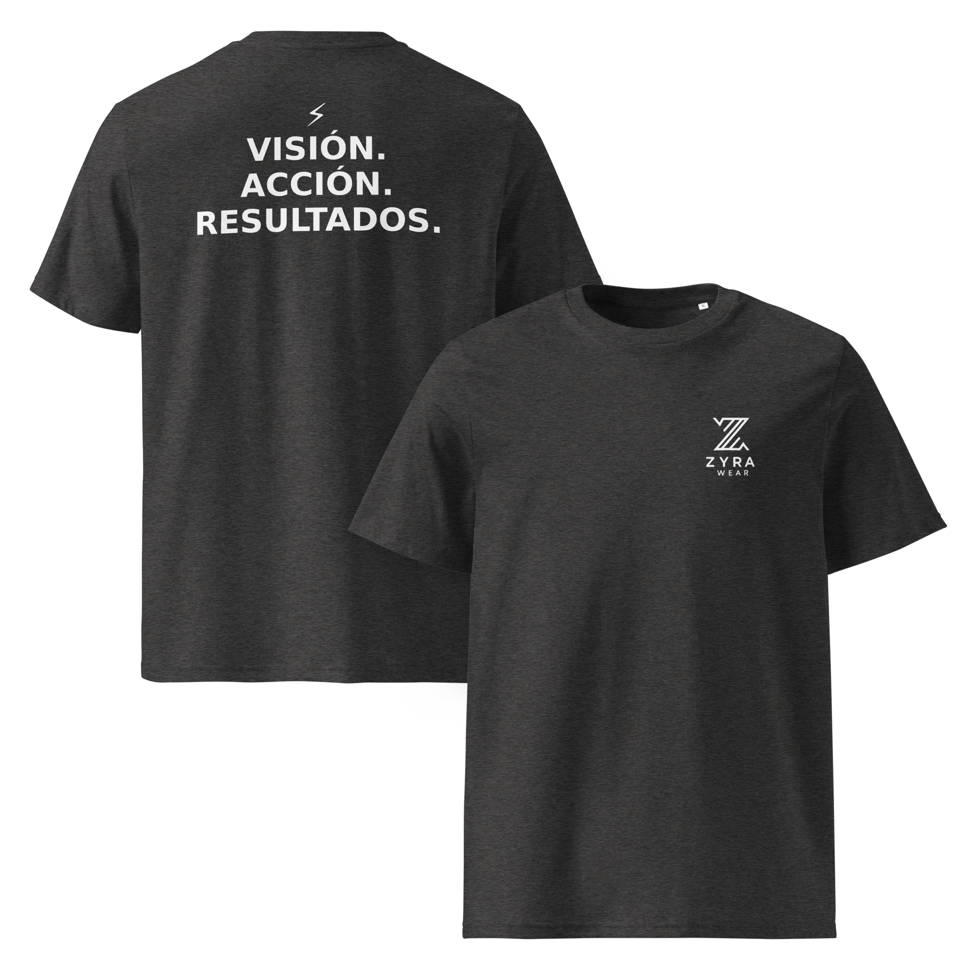 Vision. Action. Results. Premium Organic Tee – For Leaders Who Make It Happe